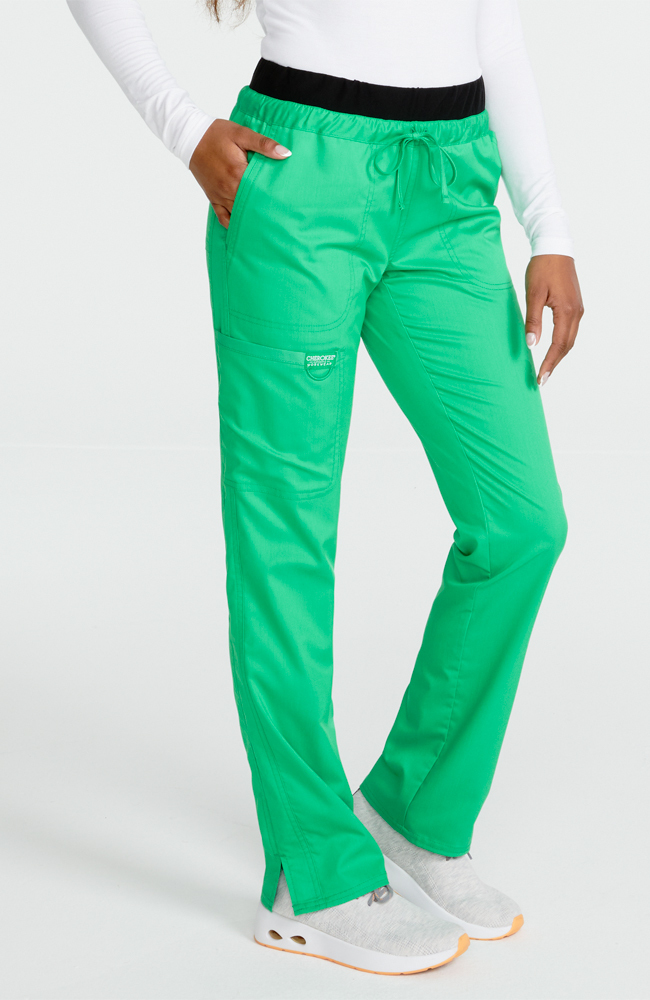 CHEROKEE Pantaloni Donna Vita Media Con Gamba Affusolata – Modello Form, Tinte, Coulisse E Tasche Multiple, Colore Caribbean Blue, Taglia S - 4