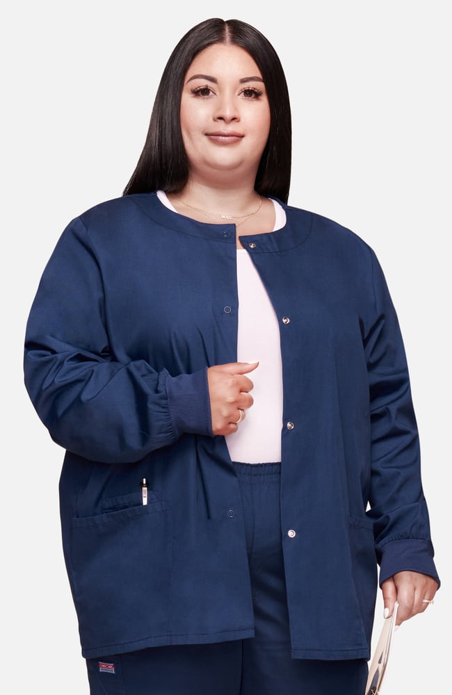 Women's Snap Front Solid Scrub Jacket | Cherokee Uniforms