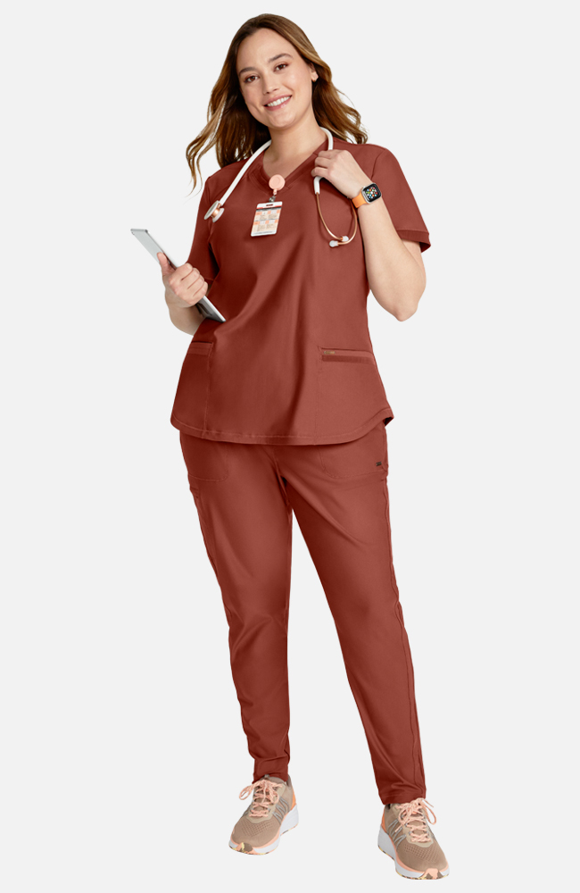 Women's Curved Hemline V-Neck Scrub Top | Cherokee Uniforms