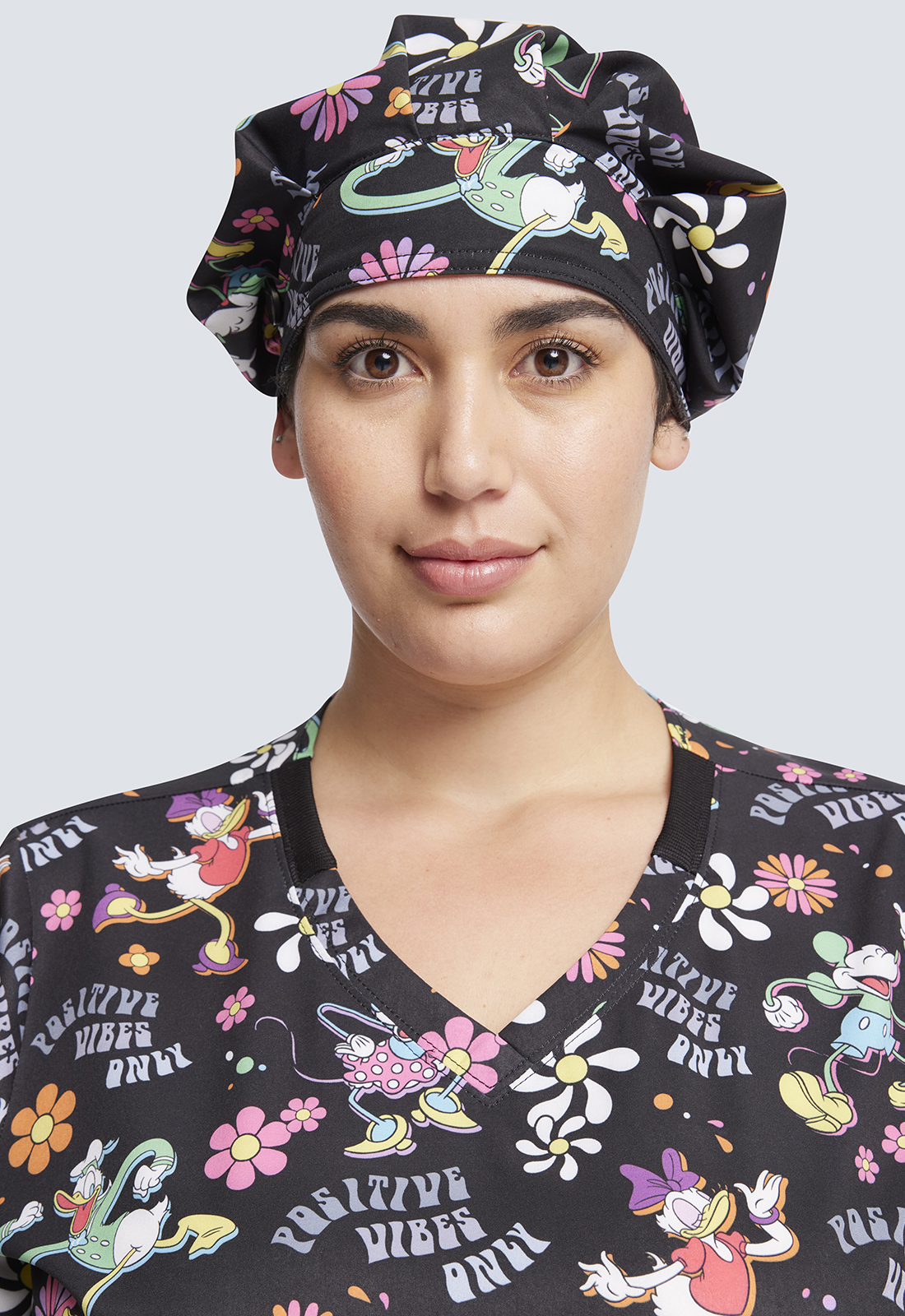 Unisex Print Bouffant Scrubs Hat