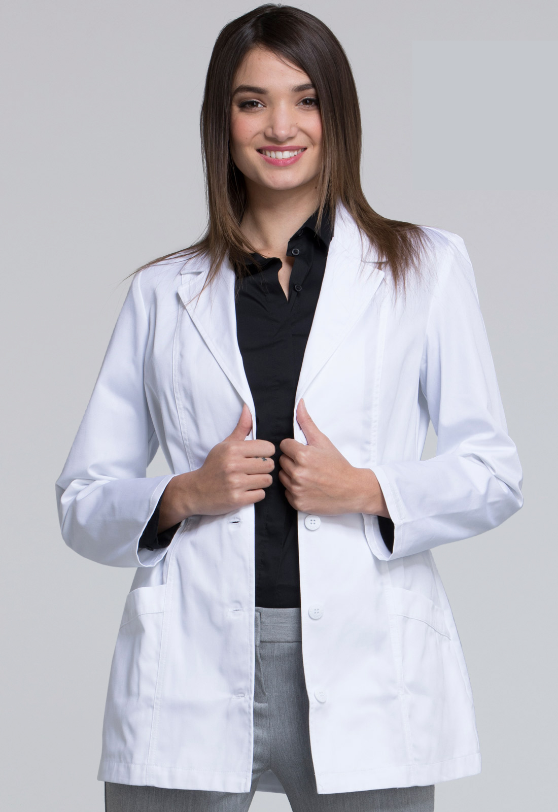 button lab coat