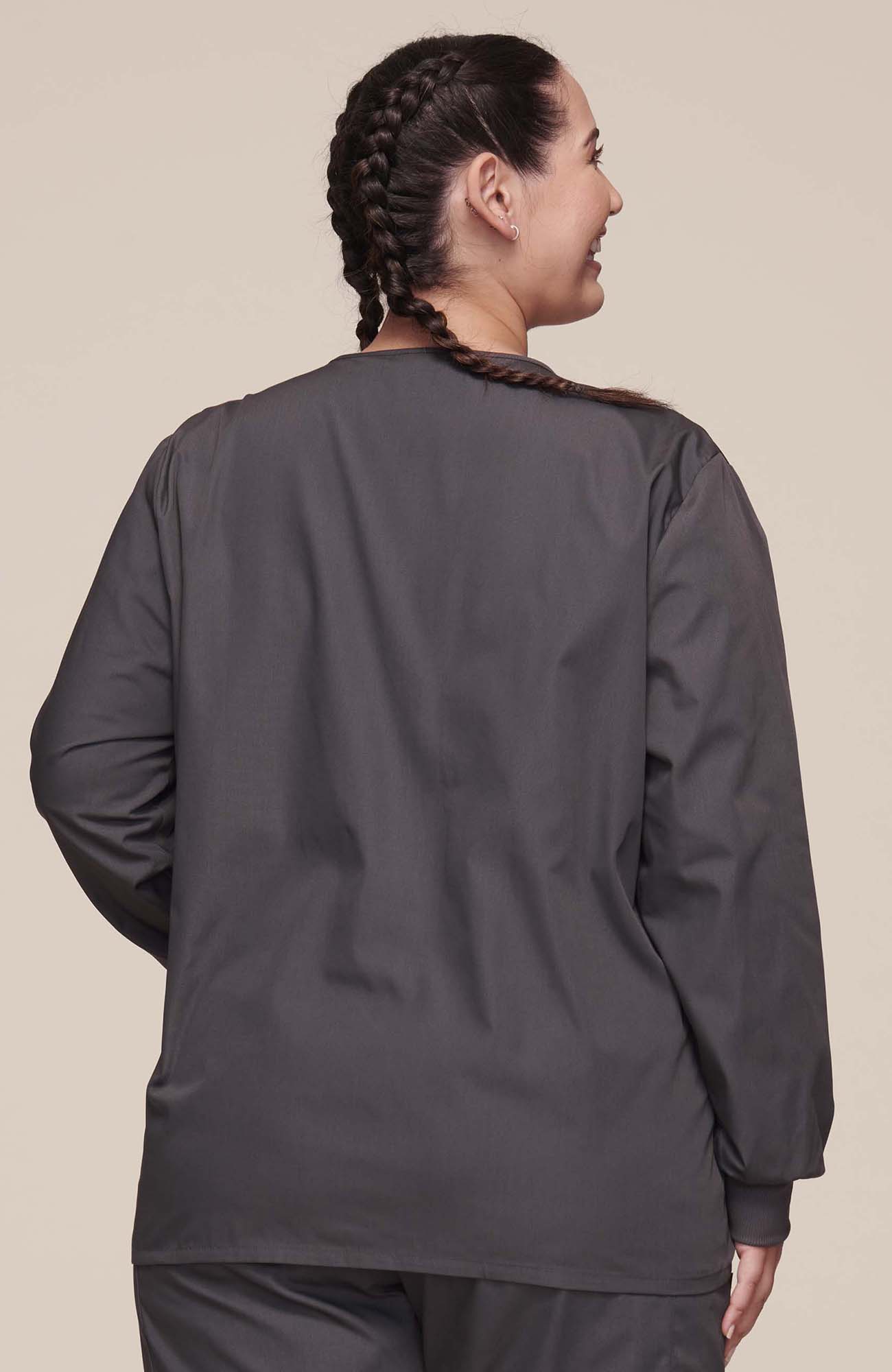 Cherokee Workwear Women Originals Snap Front Warm-Up Jacket 4350 LMGW Lime Green 