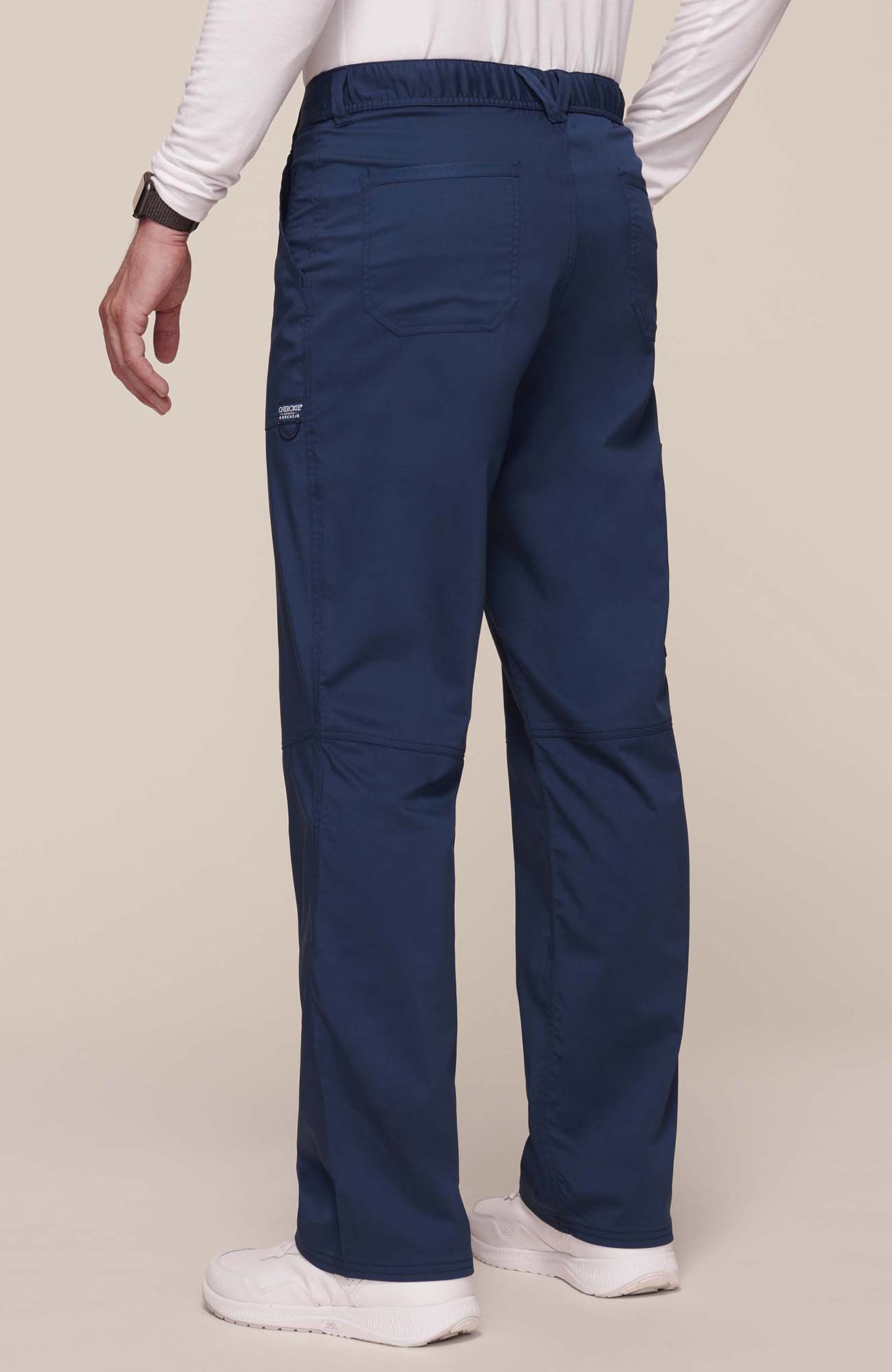Scrubs Cherokee Workwear Mens Fly Front Pant WW140 CIE Ciel Blue FREE Shipping 