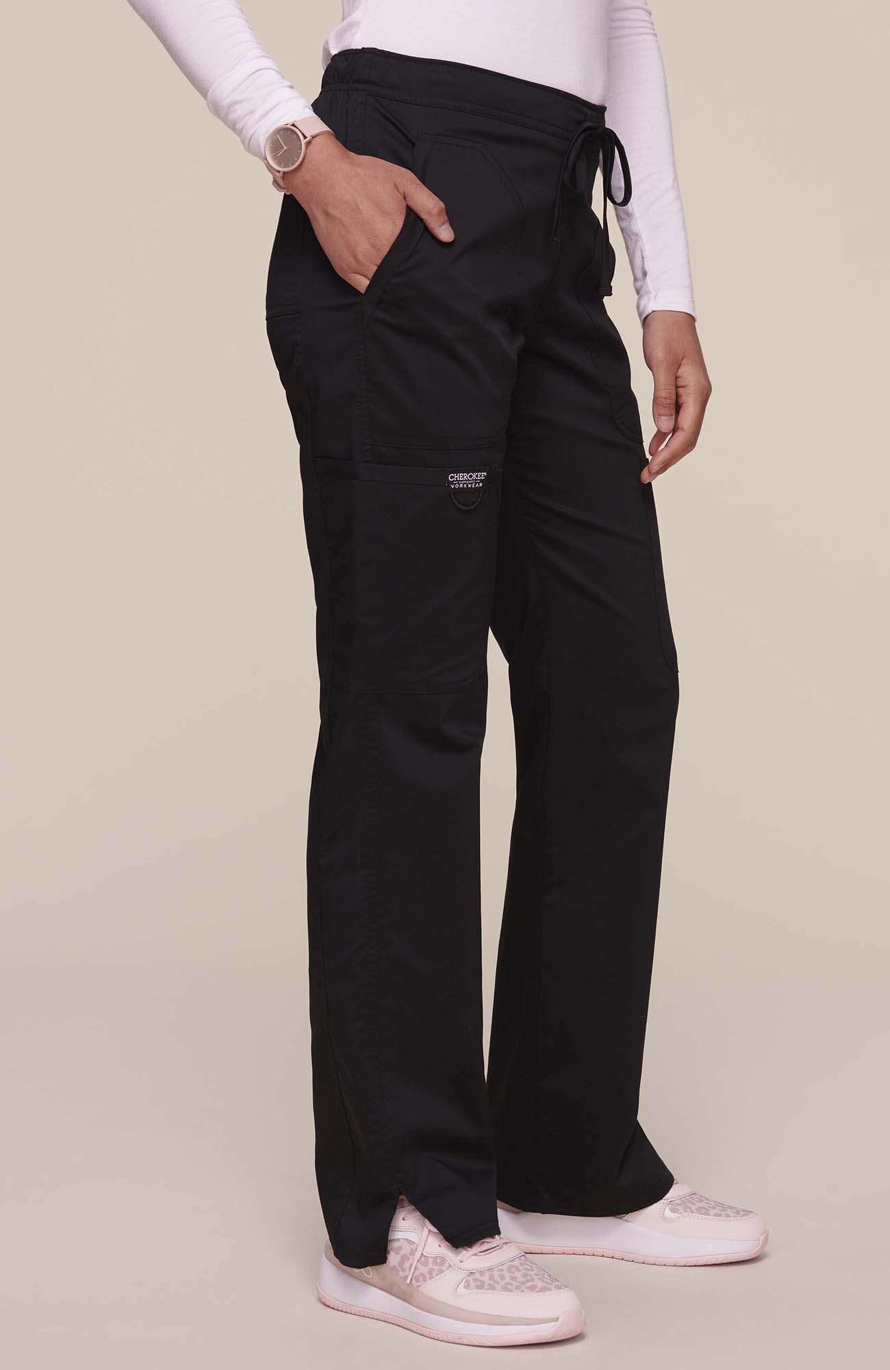 Scrubs Cherokee Workwear Tall Flare Drawstring Pant 44101AT REDW Red 