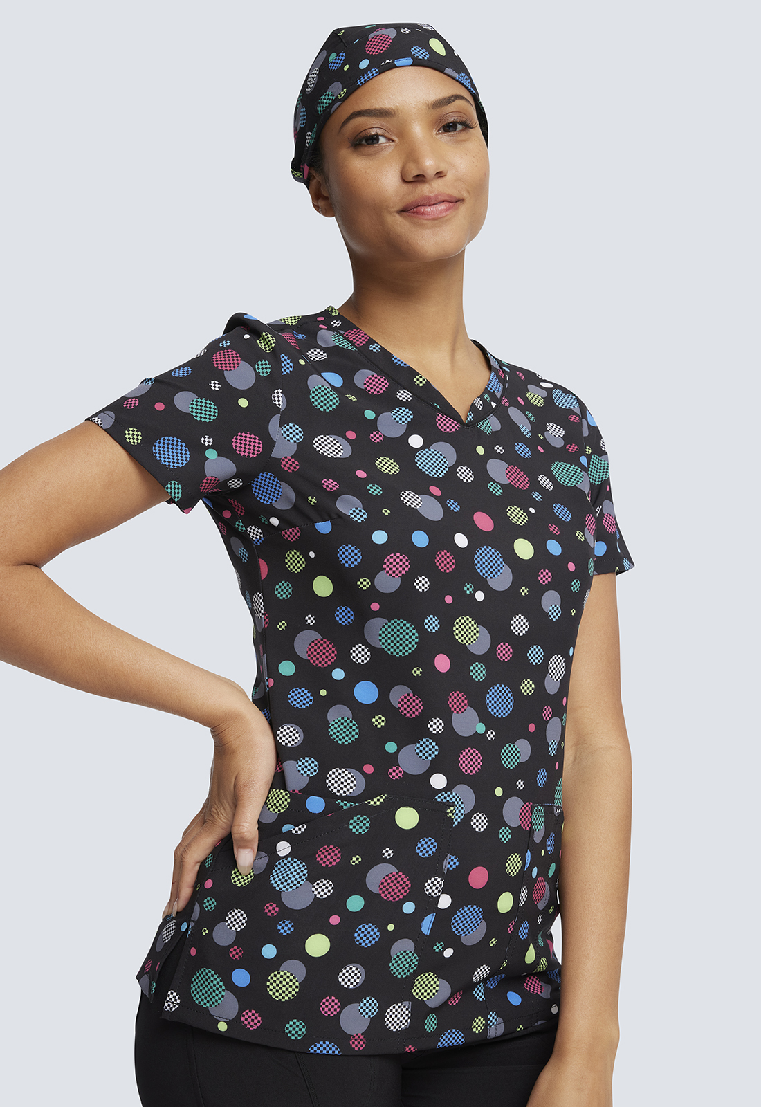 Checker Dots Unisex Scrub Hat