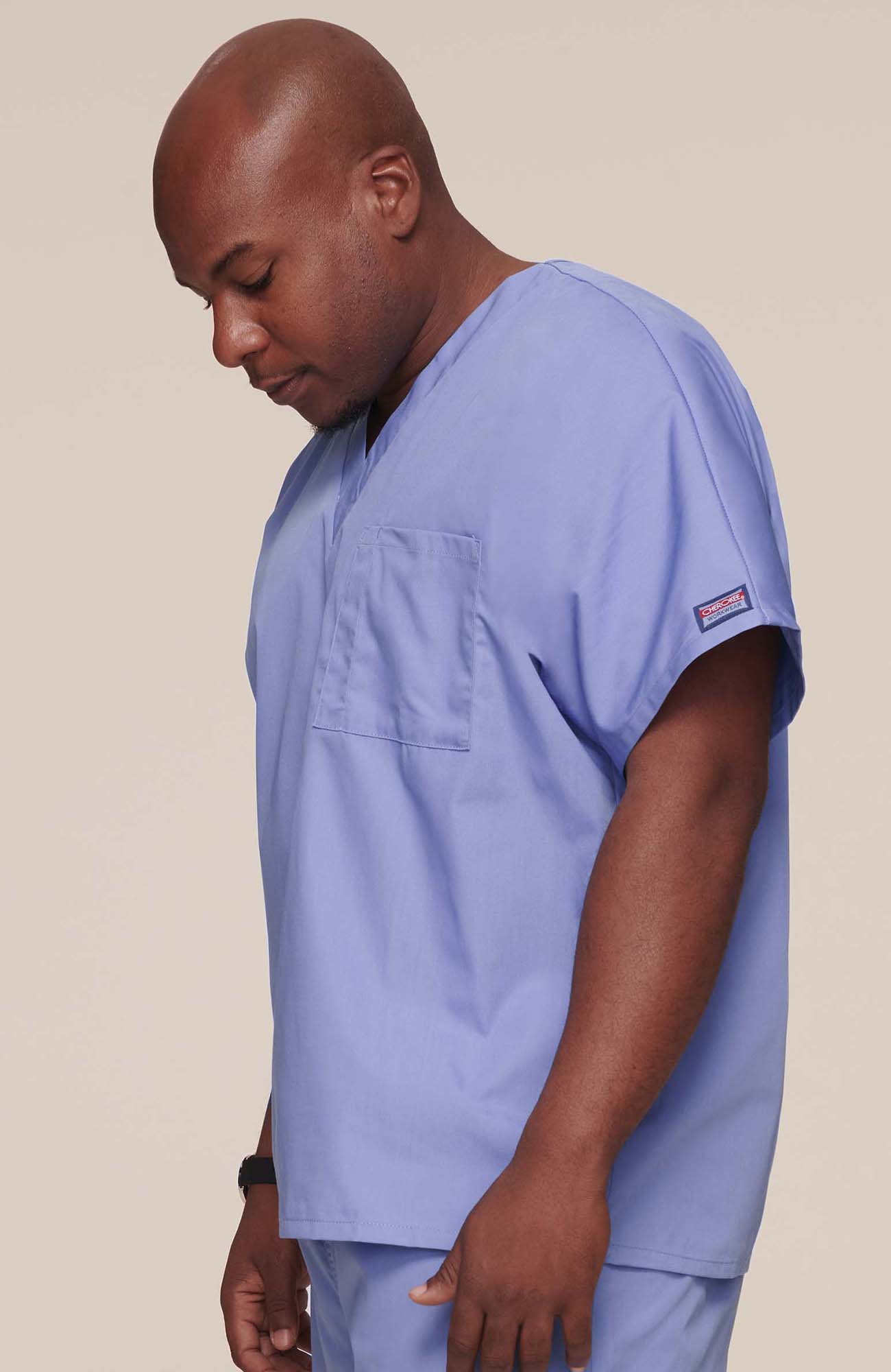 Two Lower Pockets Spectrum V Neck Unisex Medical Tunic Tops Uniform 3/4 Sleeve 